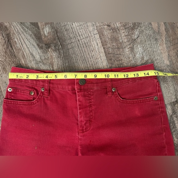 Lauren Ralph Lauren Red Jeans Women 6 Modern Straight - Picture 7 of 10